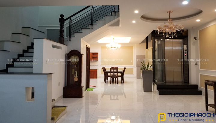 Trang Trí Phào Chỉ Tường Trơn Biệt Thự Phố Nhẹ Nhàng, Cuốn Hút